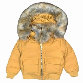 Kids Hollis Bomber Jacket In Desert winter jackets for boys, lightweight puffer boys