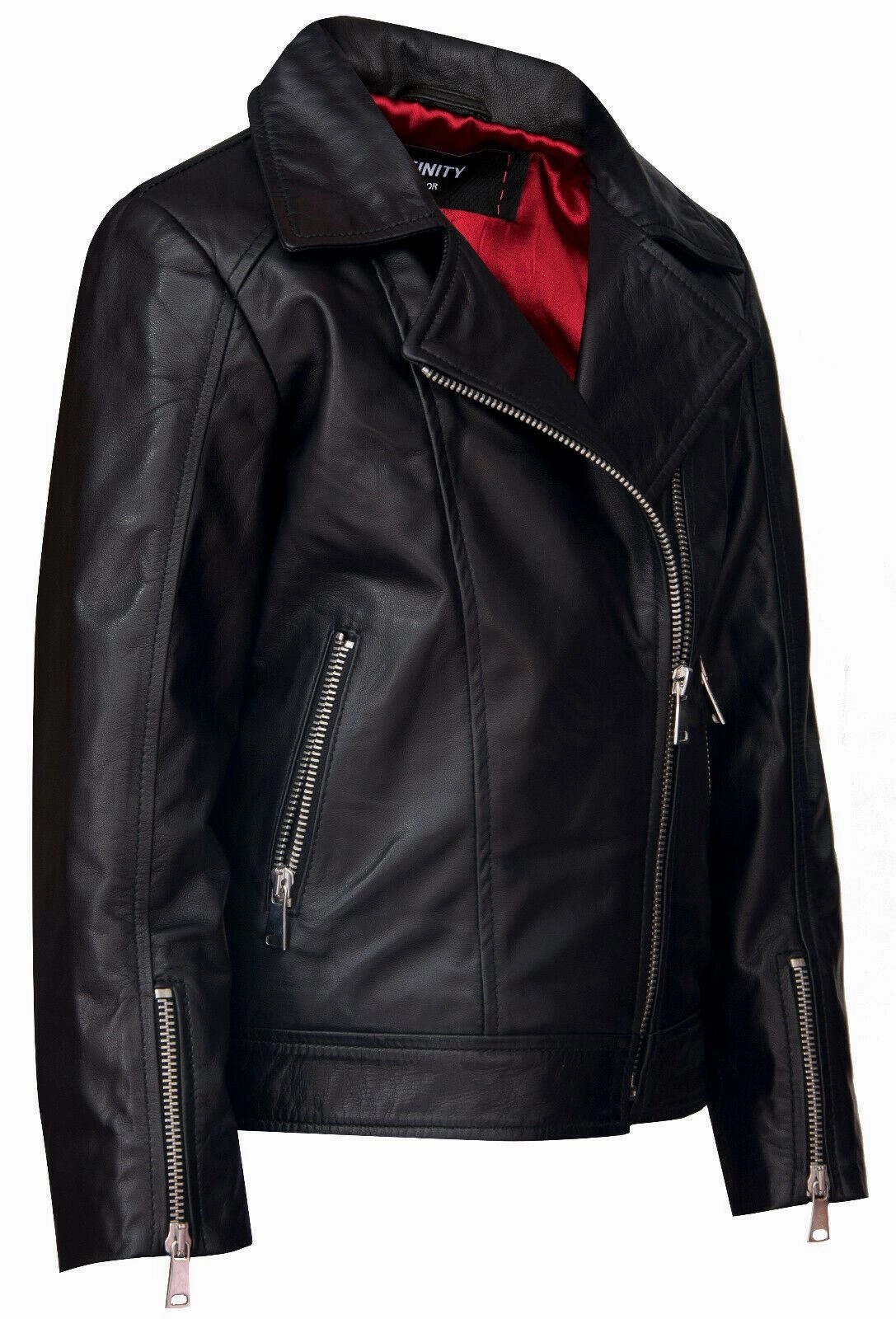 Kids Jackets Designer's Girls 100% Leather Jacket Zip Up Biker Coats (1-13Years) Boys Waterproof Parka