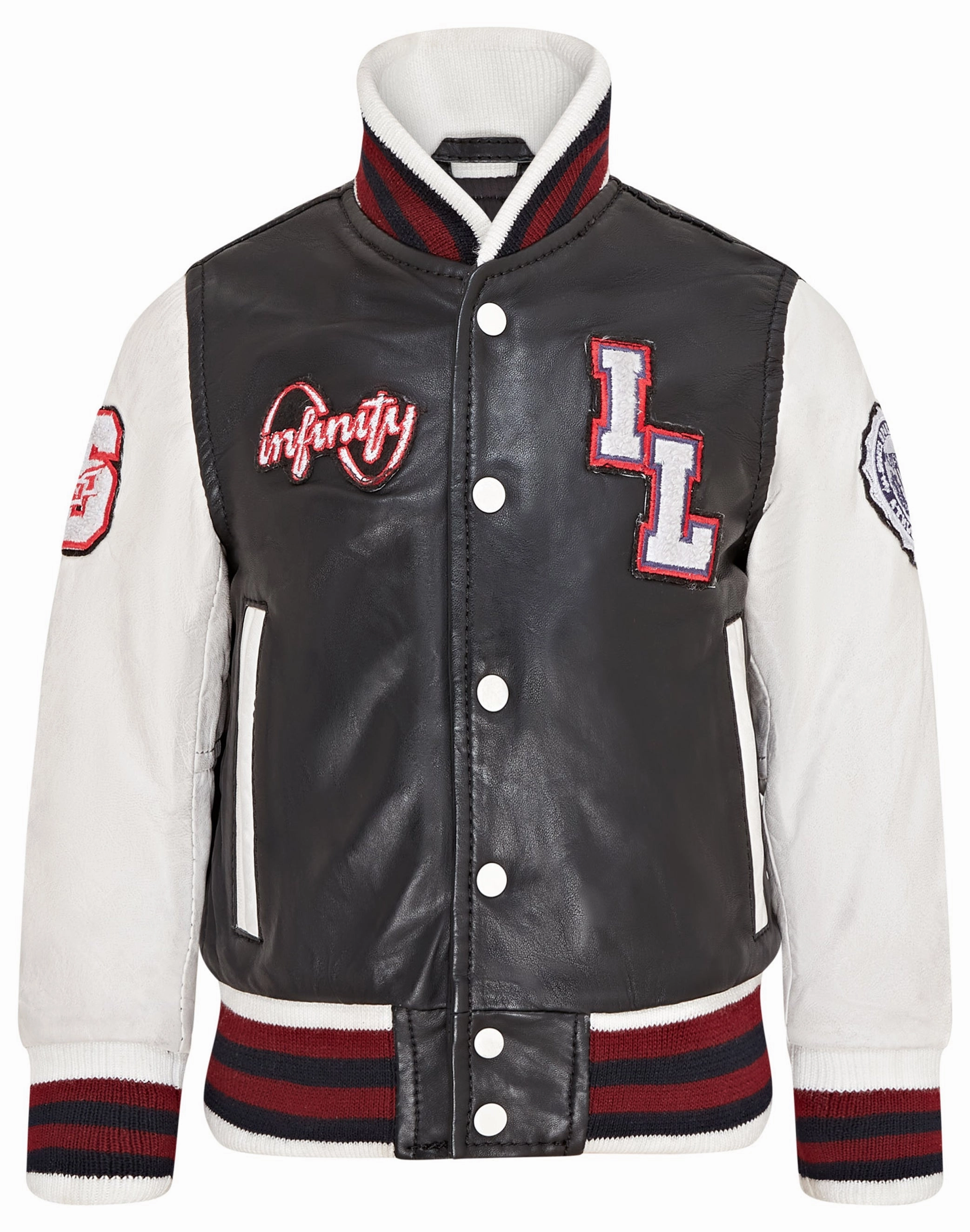 Kids Letterman Leather Varsity College Bomber Jacket 3-13 yrs winter jackets for boys, lightweight puffer boys
