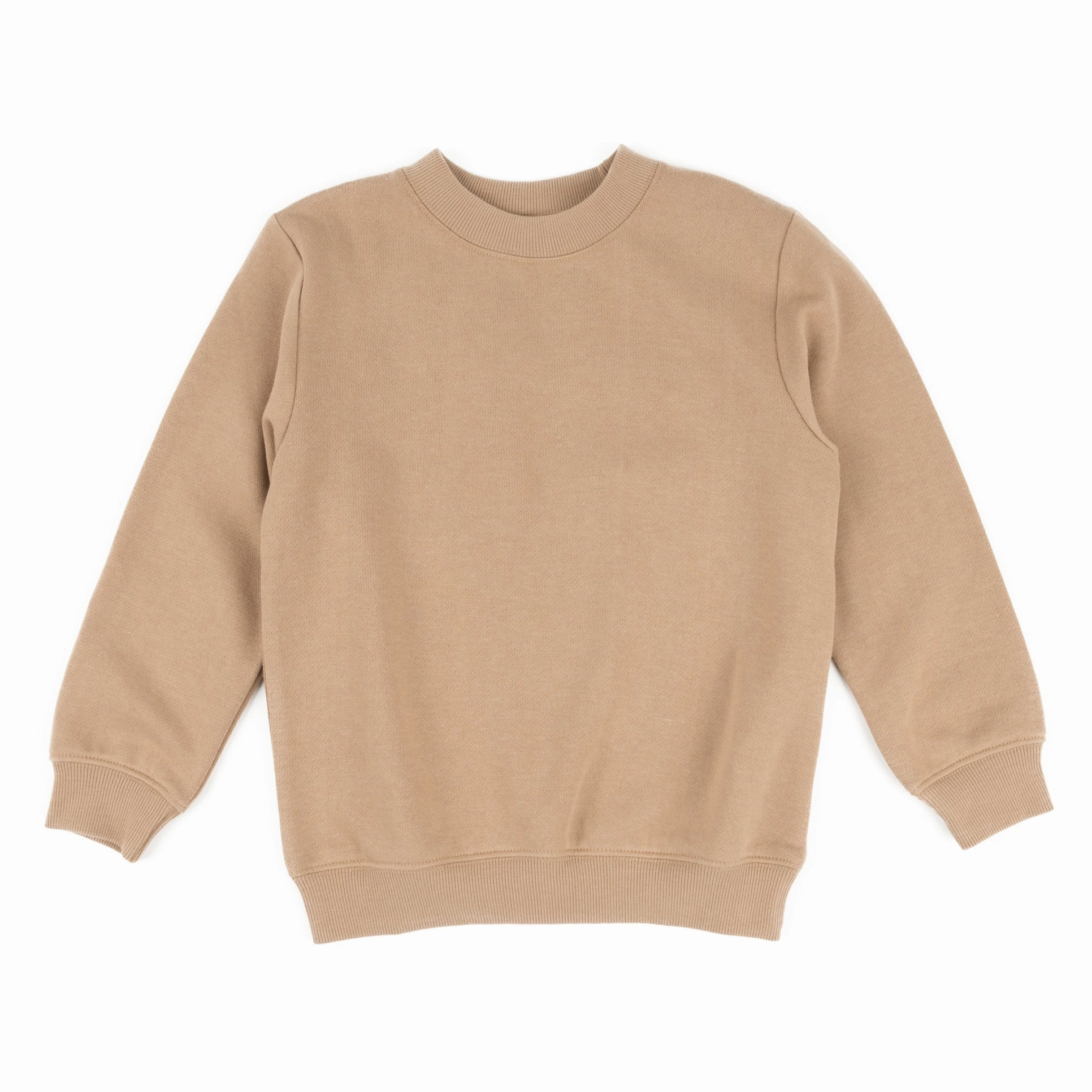 Kids Long Sleeve Sweatshirt Neutral Solid Color Boys Half Zip Pullover