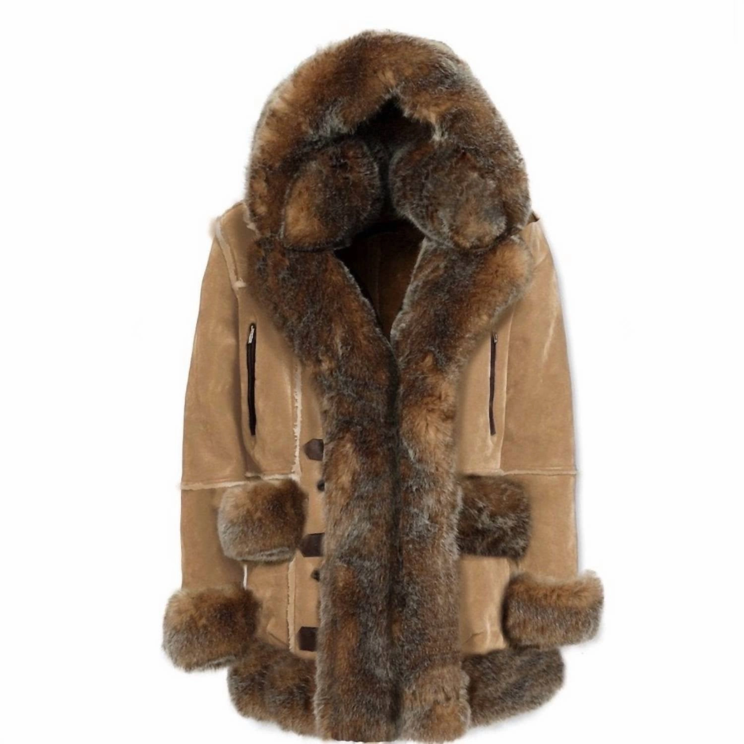 Kids Shearling Coat In Desert Fox winter jackets for boys, lightweight puffer boys