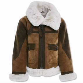 Kids Vienna Bomber Jacket In Brown winter jackets for boys, lightweight puffer boys