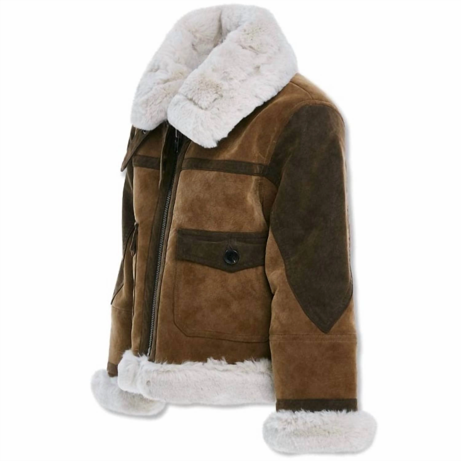 Kids Vienna Bomber Jacket In Brown Boys Waterproof Parka