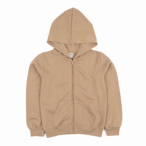Kids Zipper Cotton Hoodie Neutral Solid Color boys cable knit, zip up knitwear boys