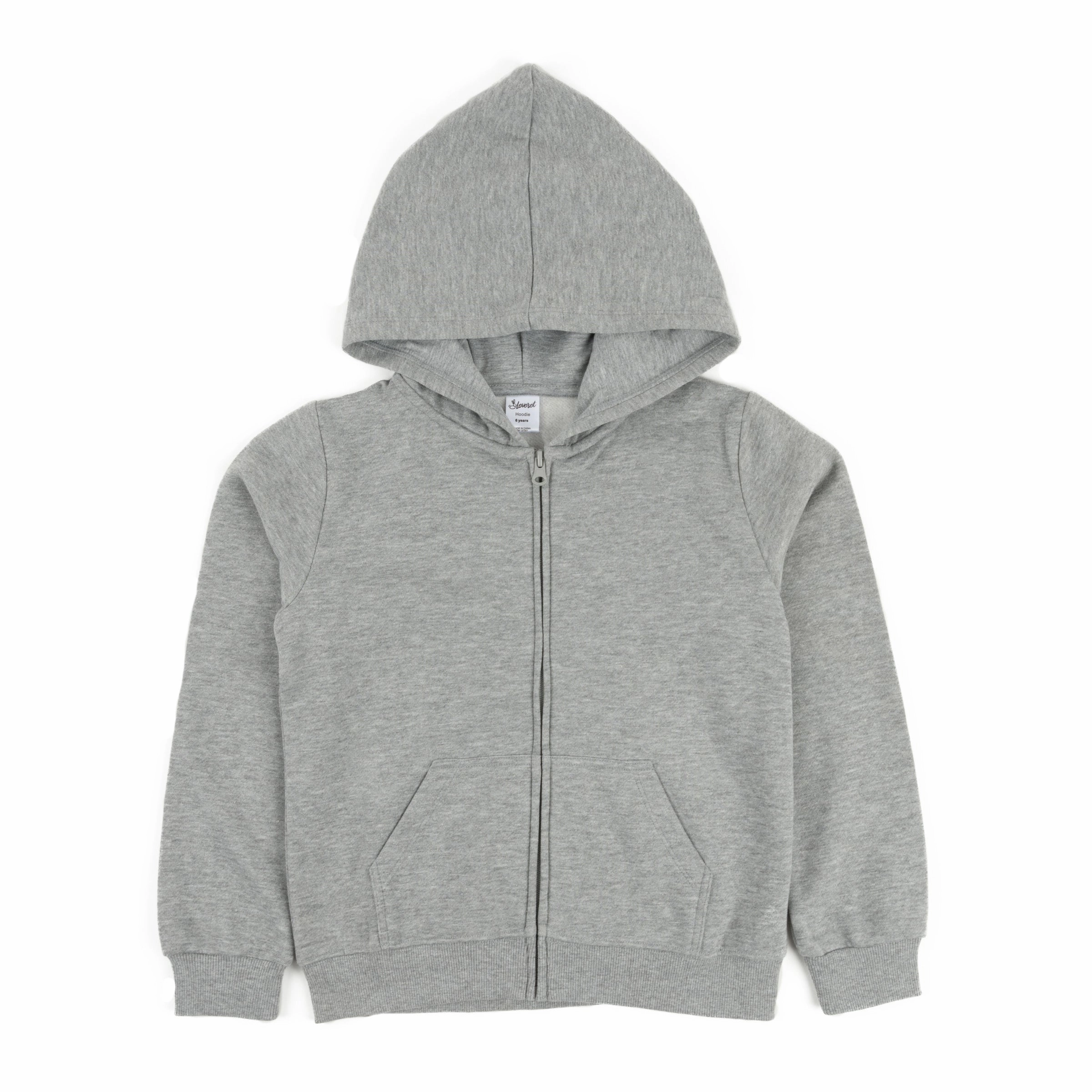 Kids Zipper Sweat Hoodie Neutral Solid Color Boys Half Zip Pullover