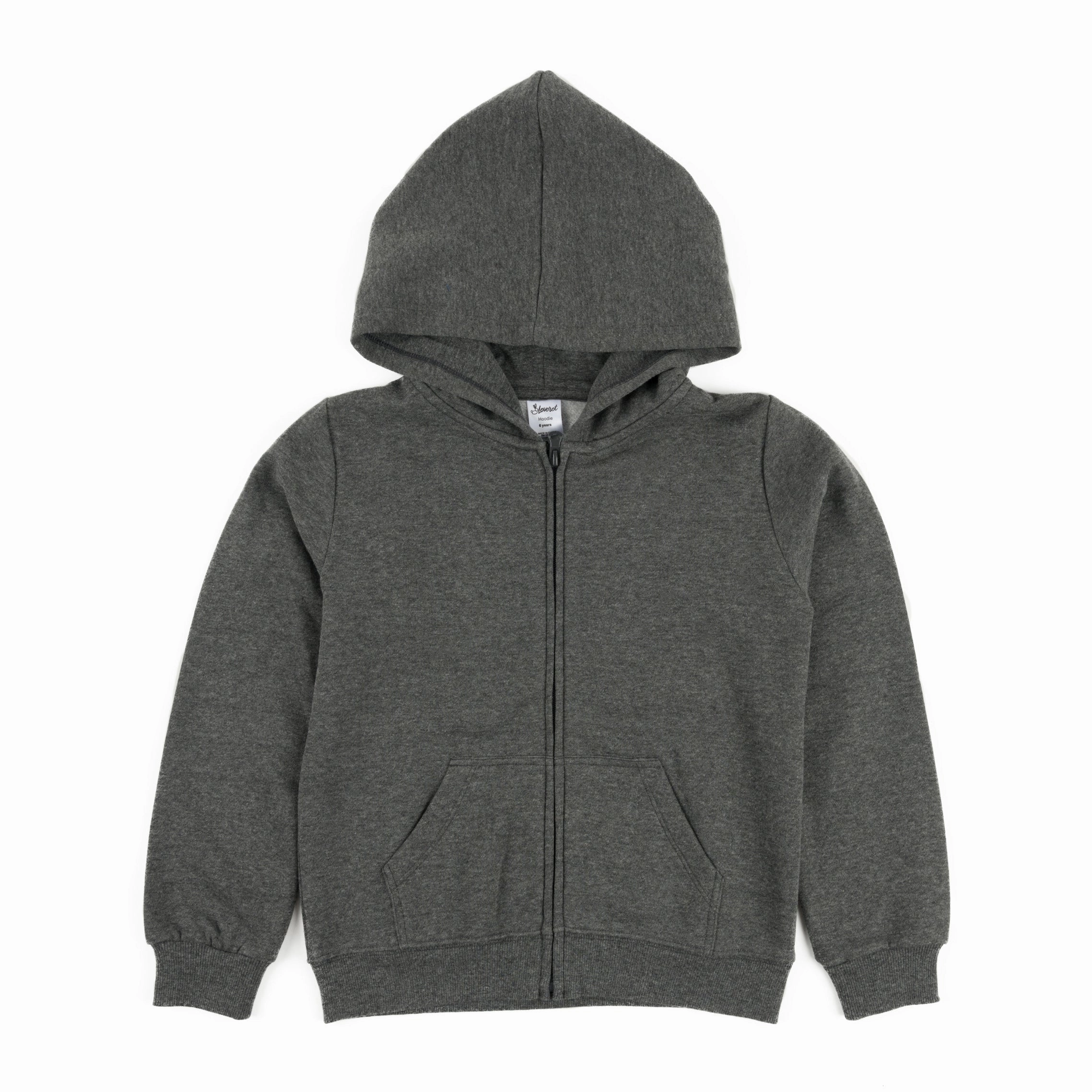 Kids Zipper Sweat Hoodie Neutral Solid Color Boys Half Zip Pullover