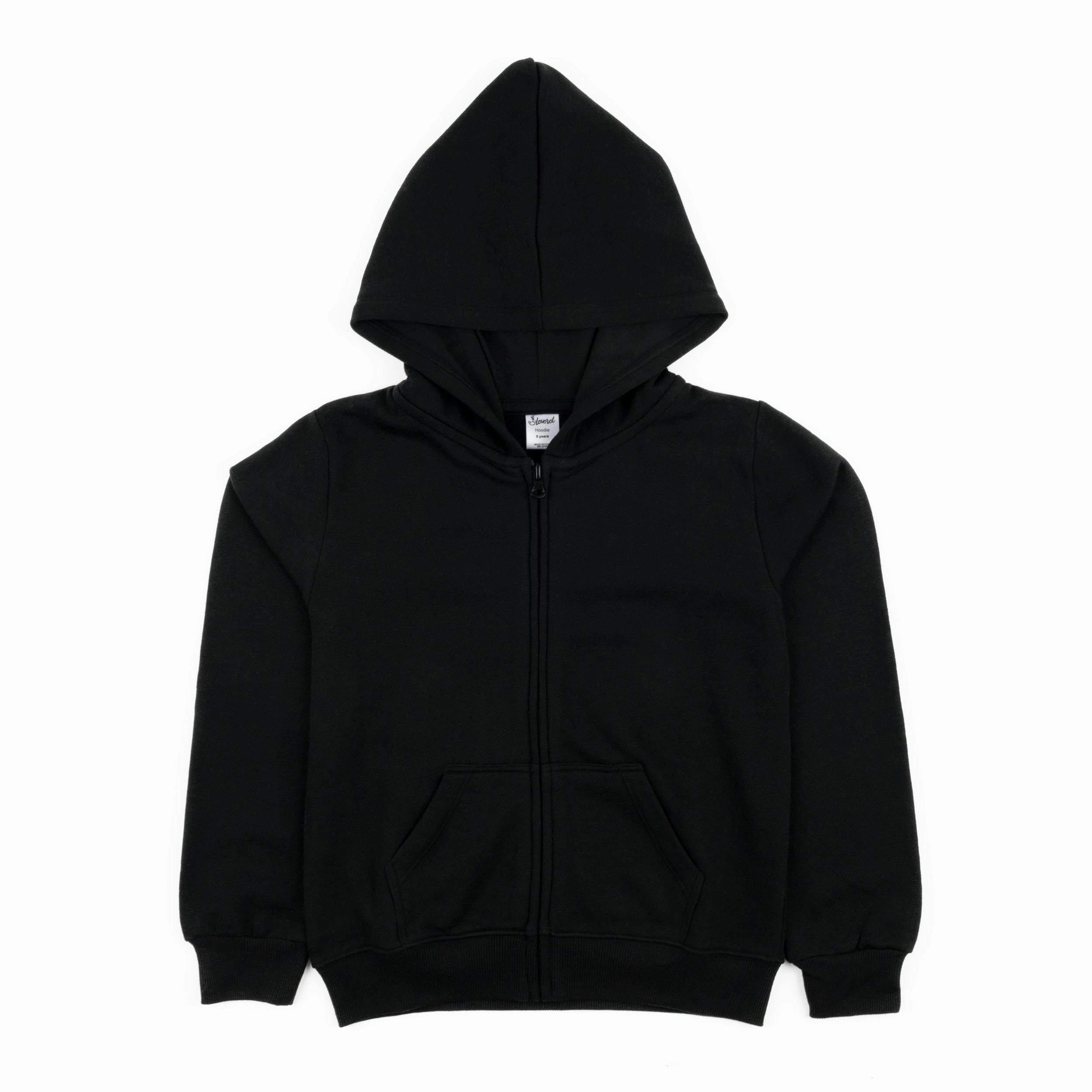 Kids Zipper Sweat Hoodie Neutral Solid Color Boys Half Zip Pullover