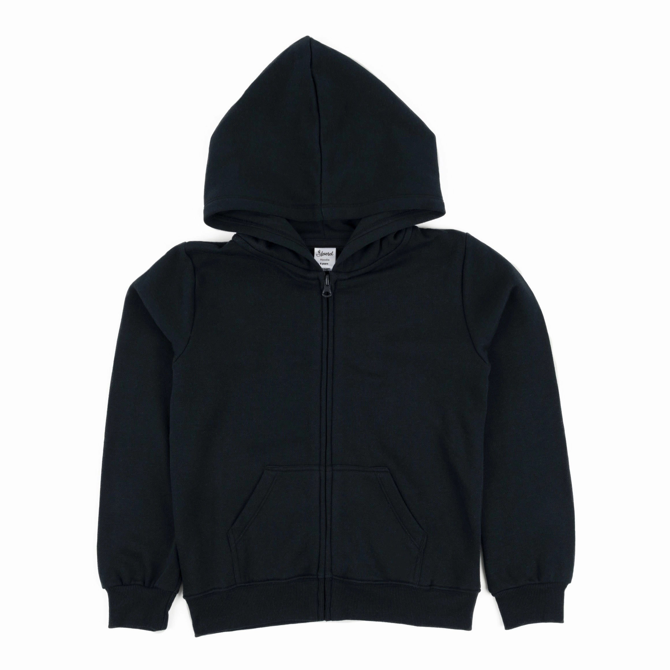 Kids Zipper Sweat Hoodie Neutral Solid Color Boys Half Zip Pullover