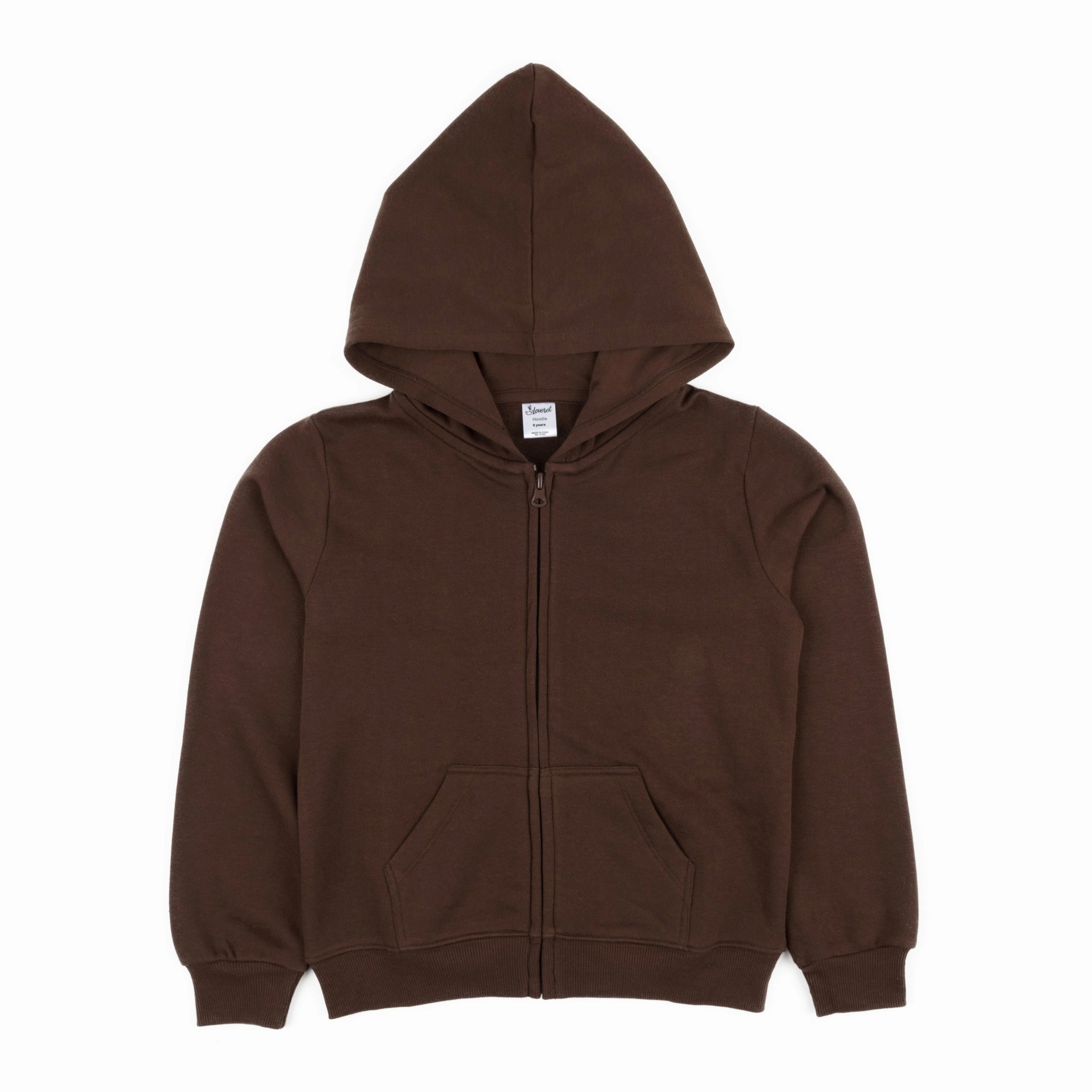 Kids Zipper Sweat Hoodie Neutral Solid Color Boys Half Zip Pullover