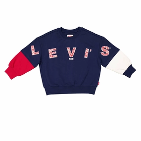 Levi's Boys Colorblock Pullover Jumper - Blue boys cable knit, zip up knitwear boys