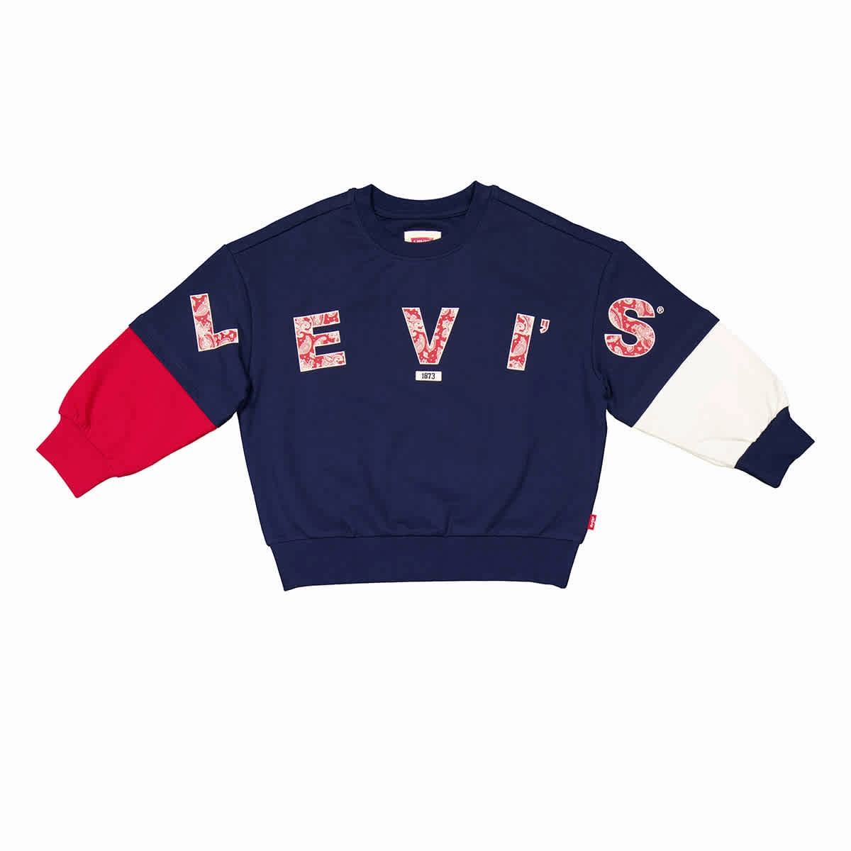 Levi's Boys Colorblock Pullover Jumper - Blue Boys Half Zip Pullover