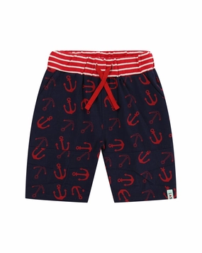 Lilly and Sid Anchor Board Short boys athletic shorts, cargo shorts boys