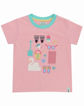Lilly and Sid Lilly Beach Kit T-Shirt ruffle tops girls, long sleeve tees girls