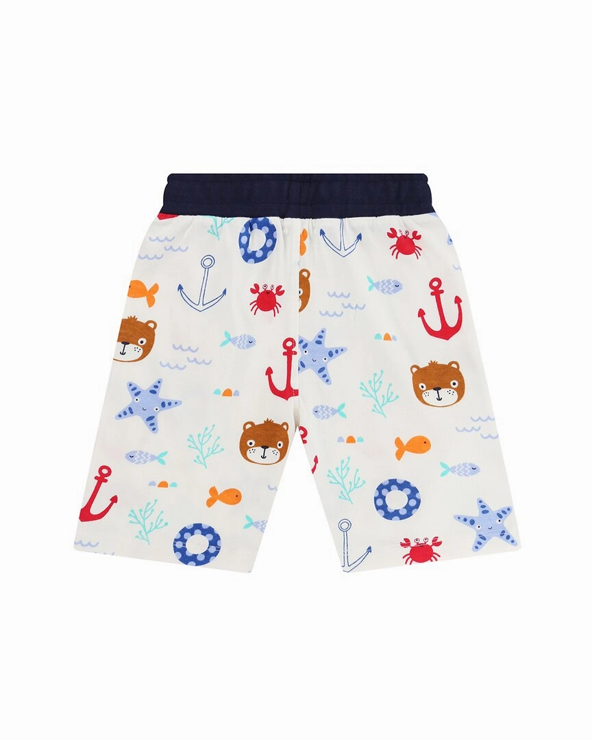 Lilly and Sid Nautical Sid Stripe Single Short Boys Drawstring Athletic Shorts