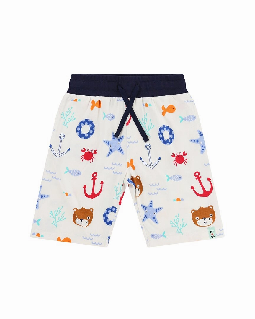 Lilly and Sid Nautical Sid Stripe Single Short Boys Drawstring Athletic Shorts