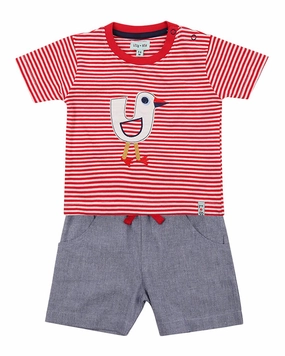 Lilly and Sid Sandy Seagull Short Set winter jackets for boys, lightweight puffer boys