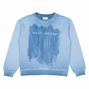 Little Marc Jacobs Boys Dyed Logo Fleece Sweatshirt boys cable knit, zip up knitwear boys