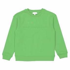 Little Marc Jacobs Boys Logo Embossed Sweatshirt boys cable knit, zip up knitwear boys