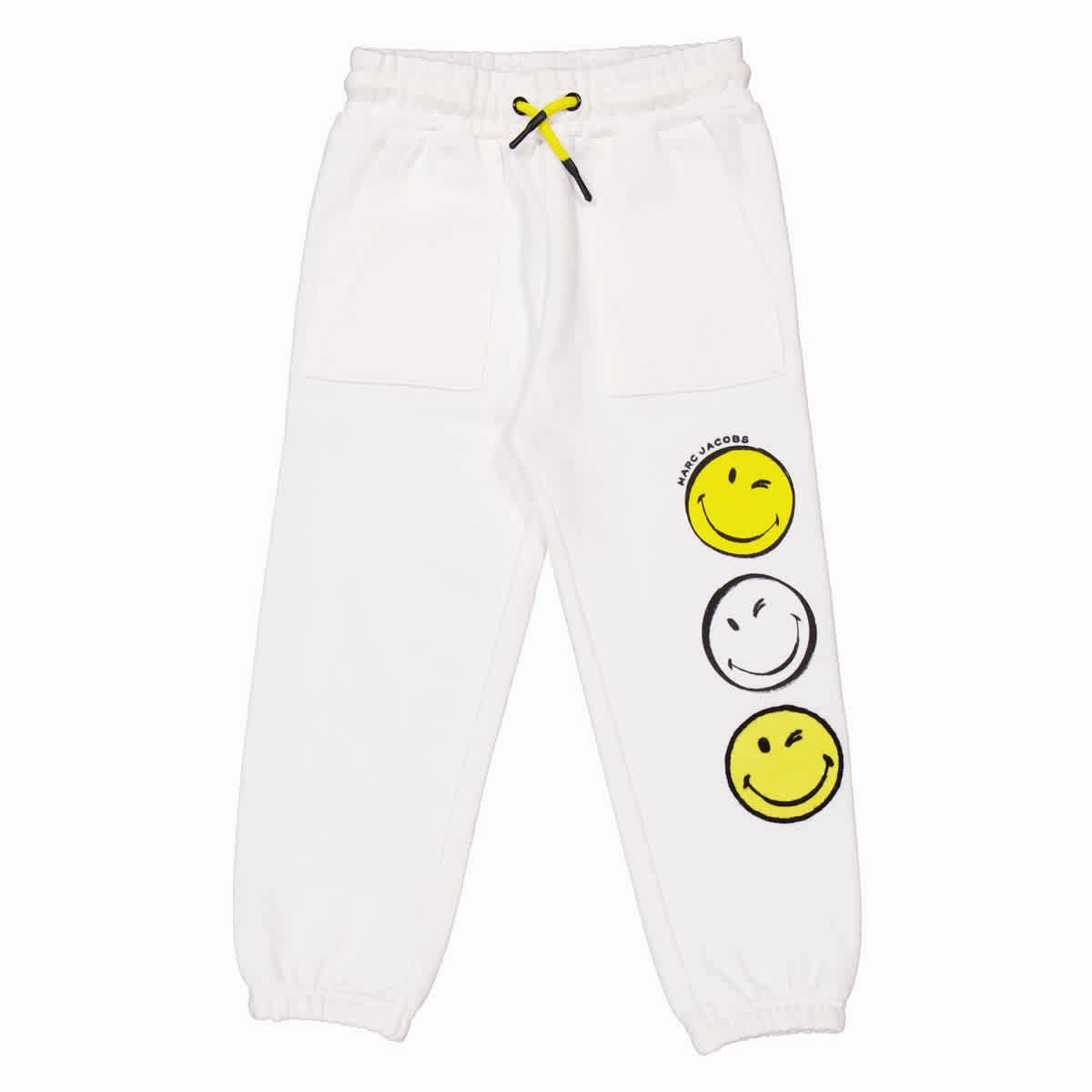 Little Marc Jacobs Girls Smiley Faces Cotton Sweatpants girls workout sets, yoga pants girls