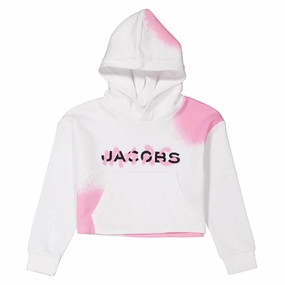 Little Marc Jacobs Girls Spray Paint-Effect Hoodie ruffle tops girls, long sleeve tees girls