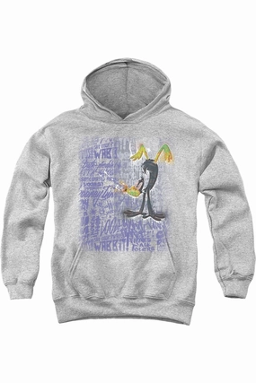Looney Tunes Graffiti Duck Youth Pull Over Hoodie / Hooded Sweatshirt graphic tees for boys, polo shirts boys