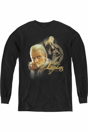 Lord Of The Rings Legolas Youth Long Sleeve Tee / T-Shirt graphic tees for boys, polo shirts boys