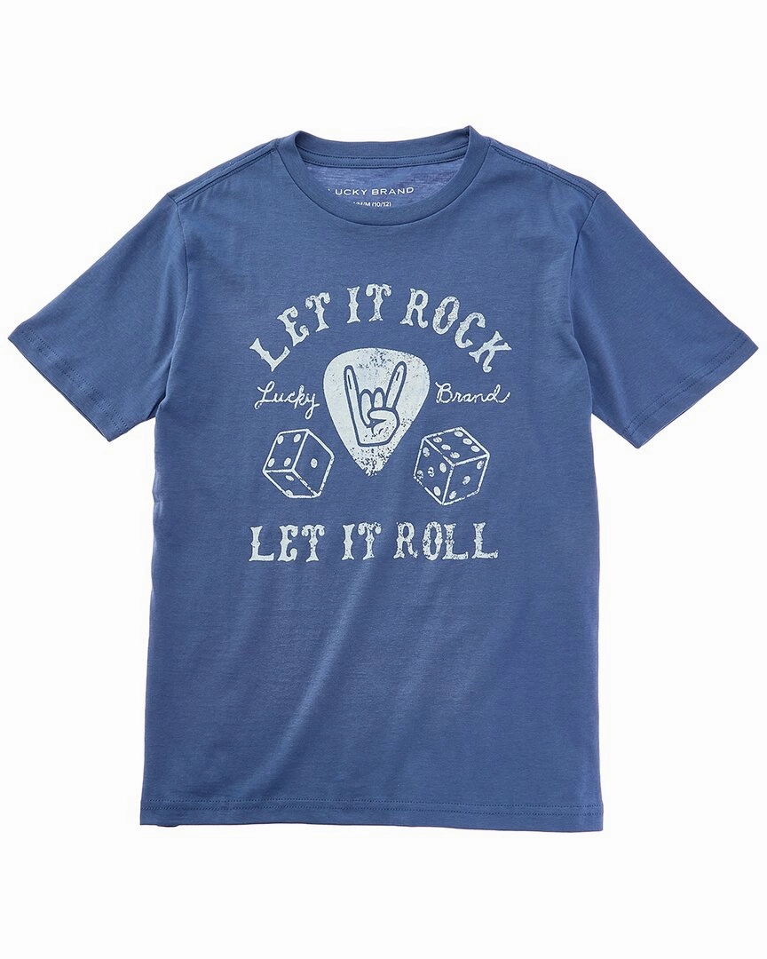 Lucky Brand Let It Rock T-Shirt Boys Henley T Shirt