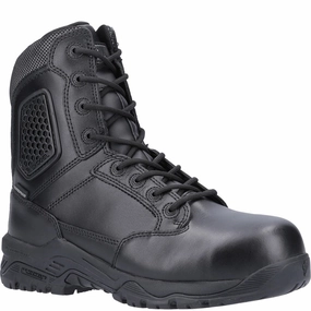 Magnum Strike Force 8.0 Side-Zip CT CP WP Uniform Safety Boot Lightweight Running Shoes,Slip On Athletic Shoes,Breathable Workout Shoes