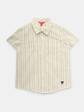 Major Stripe Woven Top (7-16) graphic tees for boys, polo shirts boys