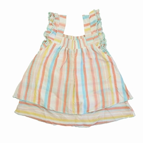 Matilda Jane Girls Pastel Stripe Blouse ruffle tops girls, long sleeve tees girls