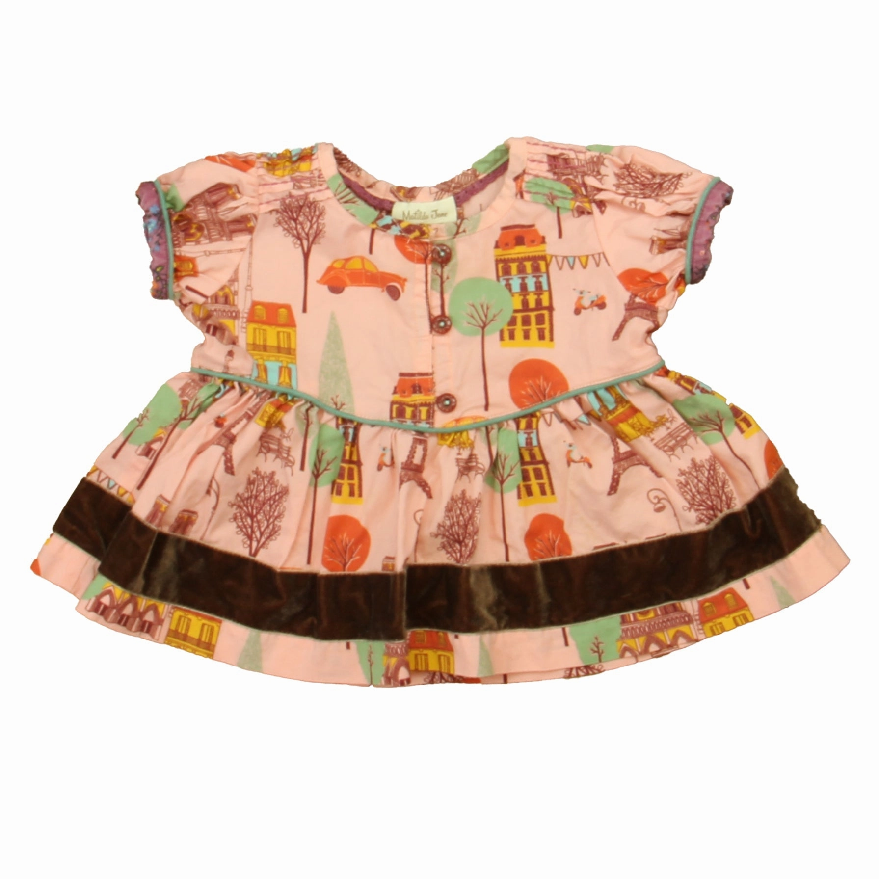 Matilda Jane Girls Pink | Brown Blouse ruffle tops girls, long sleeve tees girls