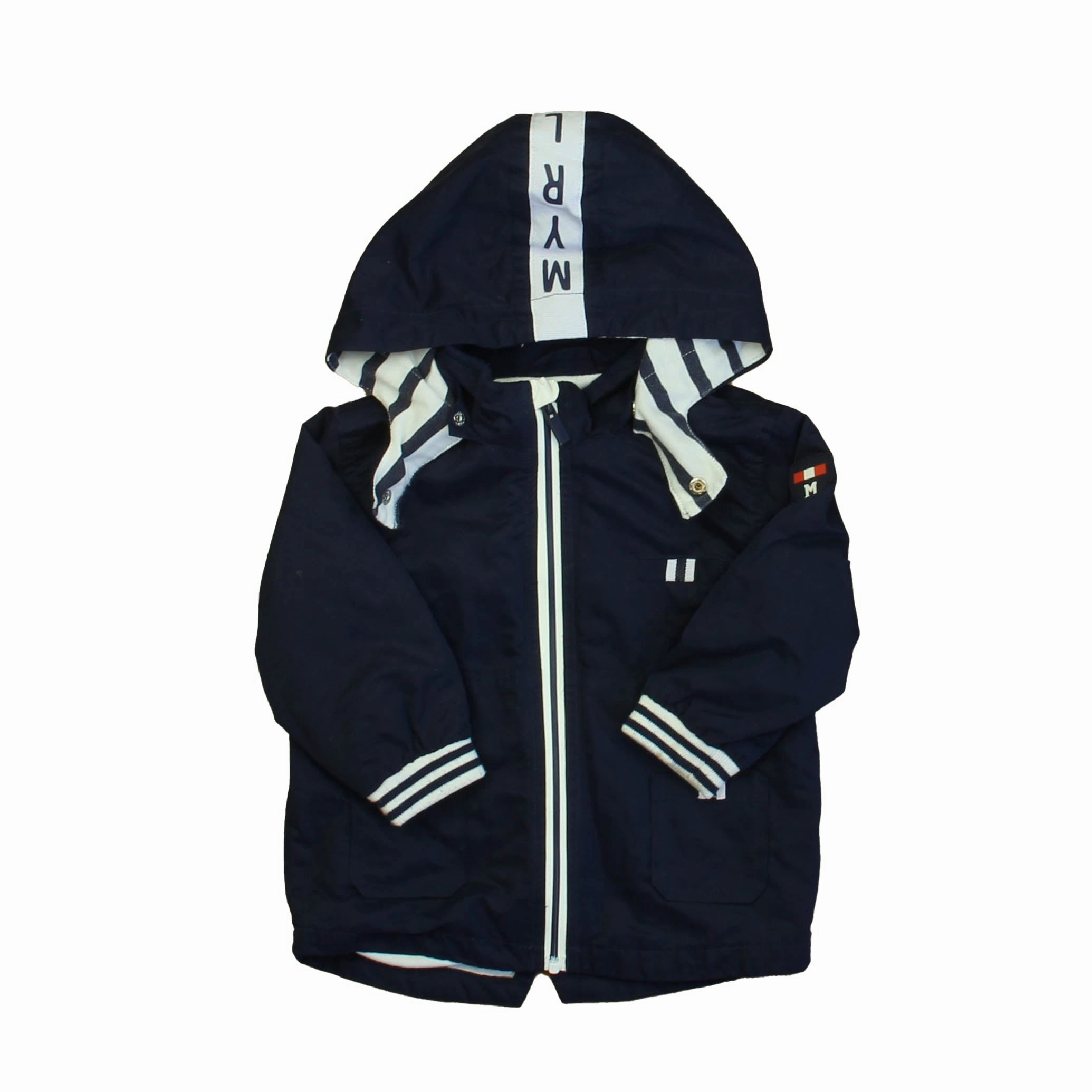 Mayoral Boys Navy | White Jacket Boys Waterproof Parka