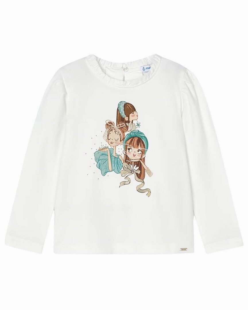 Mayoral Jade Trio Graphic Tee Girls Tunic Top