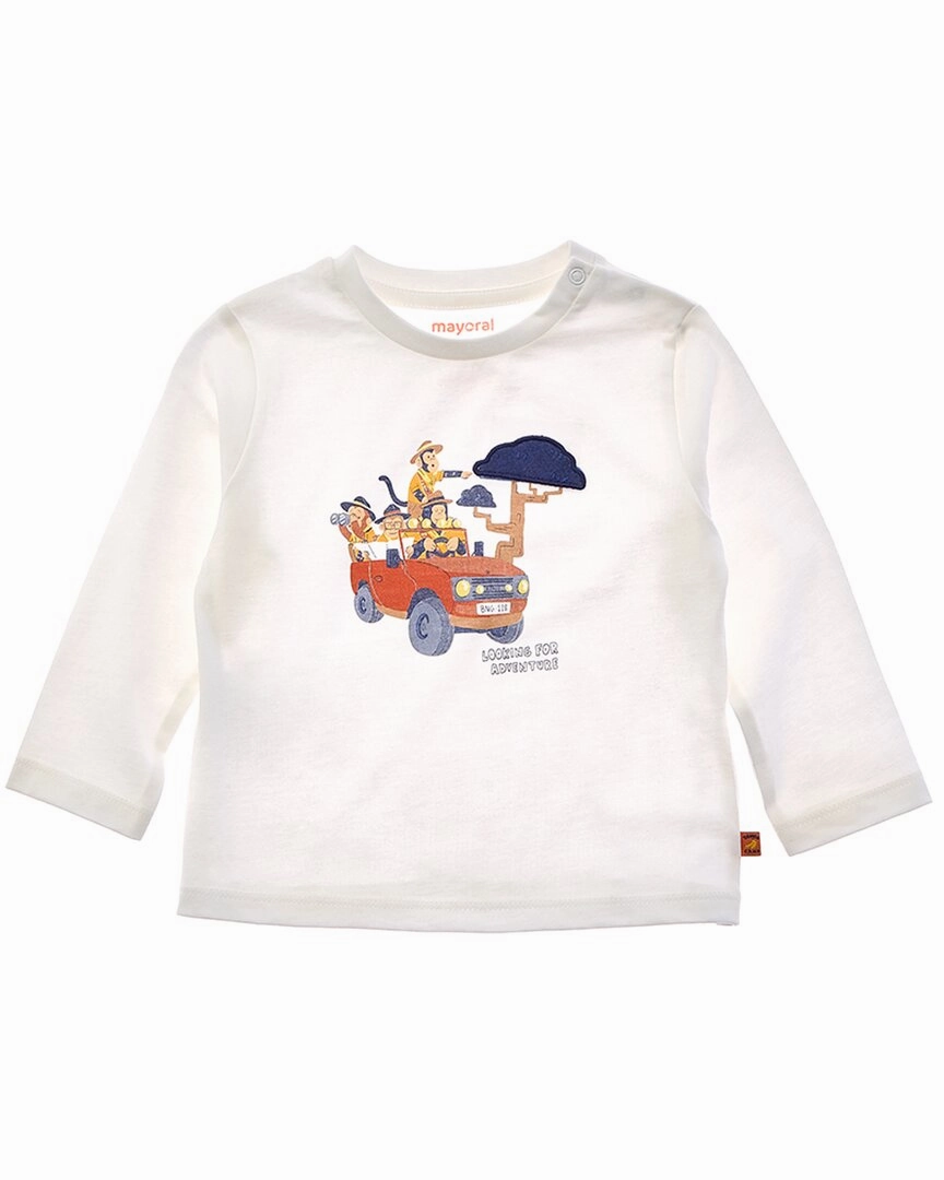 Mayoral Jeep Graphic Tee ruffle tops girls, long sleeve tees girls