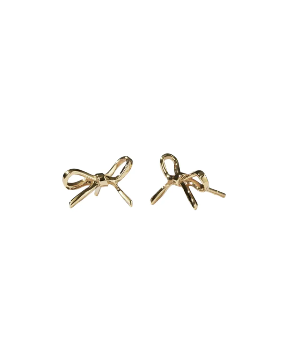 Meadowlark Jewellery Meadowlark - Bow Earrings Small Gold Plated