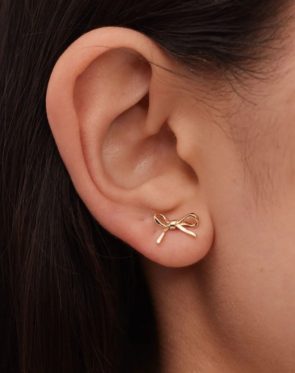 Meadowlark Jewellery Meadowlark - Bow Earrings Small Gold Plated
