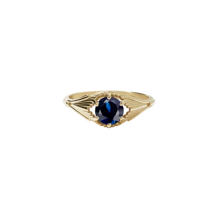 Meadowlark Jewellery Meadowlark - Ceremonial Aphrodite ring 9ct yellow gold  with Blue Sapphire