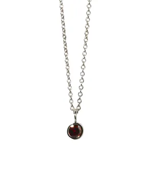 Meadowlark Jewellery Meadowlark - Cosmo Charm Necklace Sterling Silver Garnet
