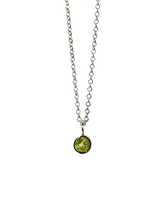 Meadowlark Jewellery Meadowlark - Cosmo Charm Necklace Sterling Silver Peridot