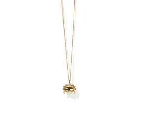 Meadowlark Jewellery Meadowlark - Crab Charm Necklace Gold Plated