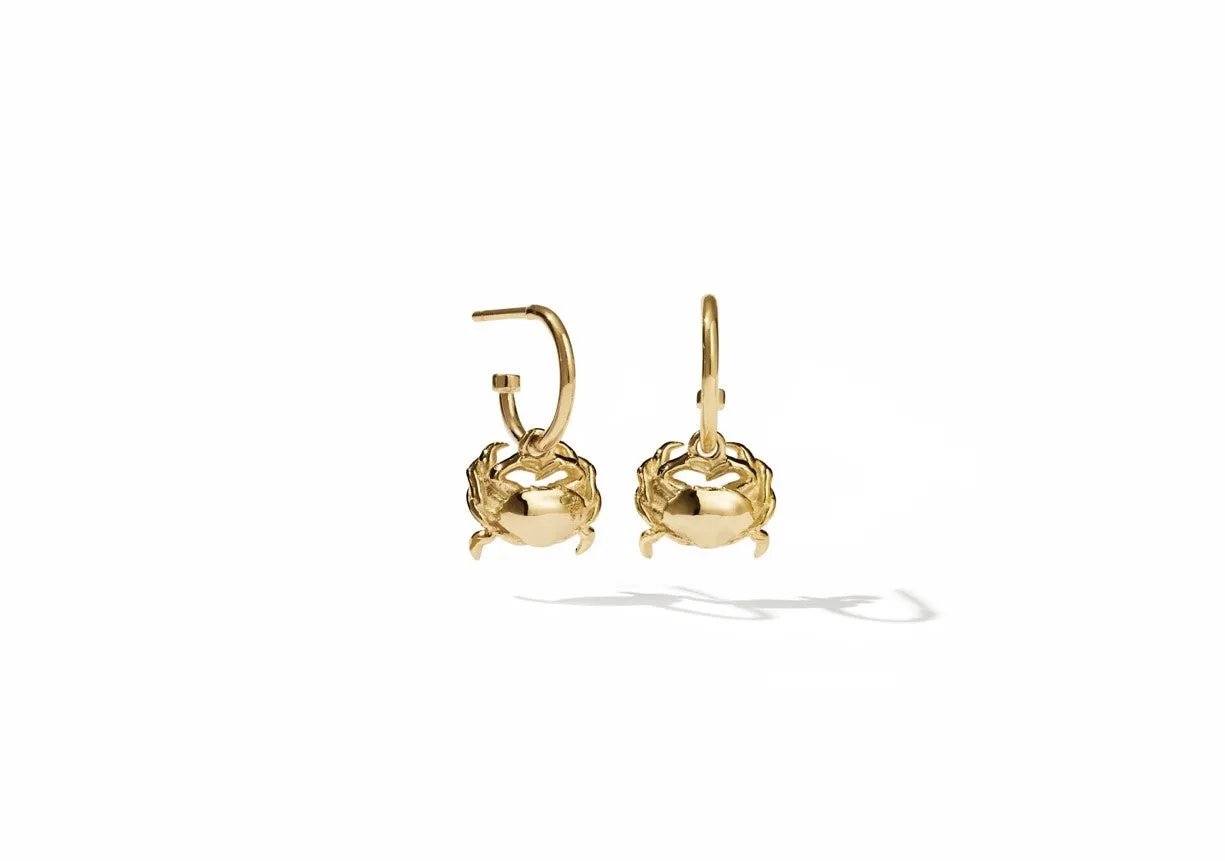 Meadowlark Jewellery Meadowlark - Crab Signature Hoops Gold Plated