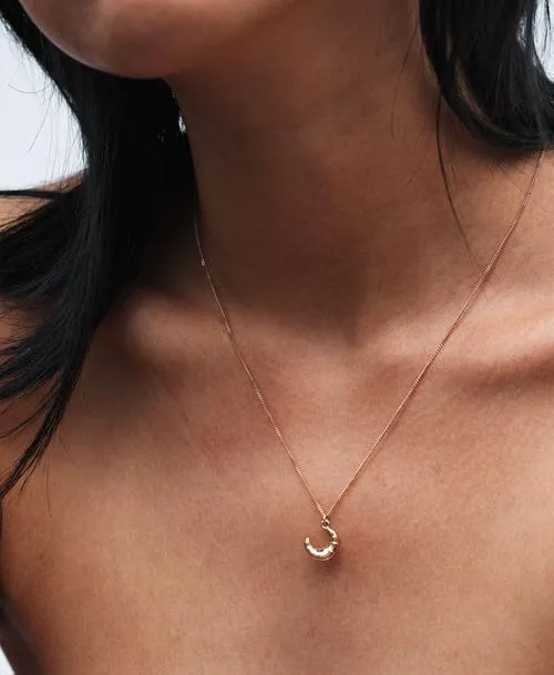 Meadowlark Jewellery Meadowlark - Croissant Charm Necklace Silver