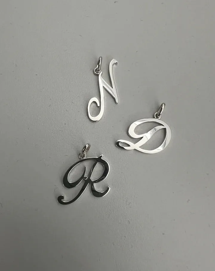 Meadowlark Jewellery Meadowlark - Cursive Letter Charm Necklace "J" Gold Plated
