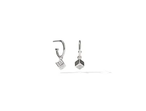 Meadowlark Jewellery Meadowlark - Dice signature Hoops Sterling Silver