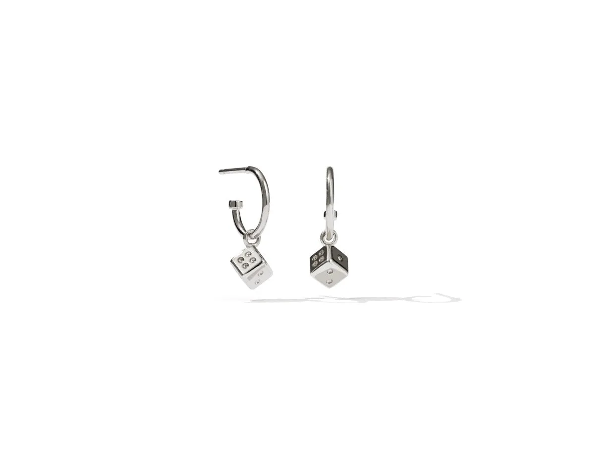 Meadowlark Jewellery Meadowlark - Dice signature Hoops Sterling Silver