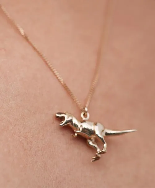 Meadowlark Jewellery Meadowlark - Dinosaur Charm Necklace Gold Plated
