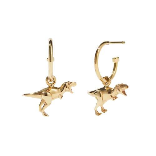 Meadowlark Jewellery Meadowlark - Dinosaur Signature Hoops Gold Plated