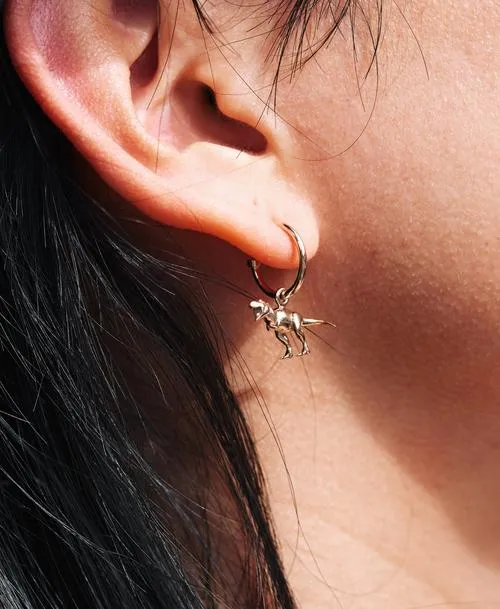 Meadowlark Jewellery Meadowlark - Dinosaur Signature Hoops Silver