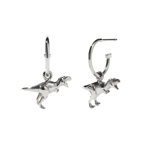 Meadowlark Jewellery Meadowlark - Dinosaur Signature Hoops Silver