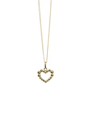 Meadowlark Jewellery Meadowlark - Fizzy Heart Charm Necklace GP